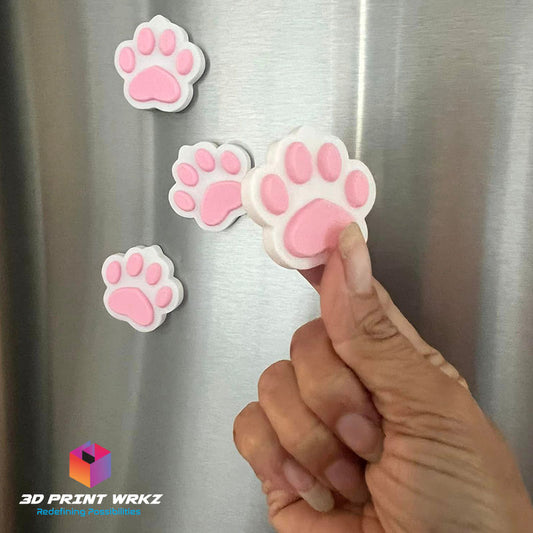 Cat paw print magnet